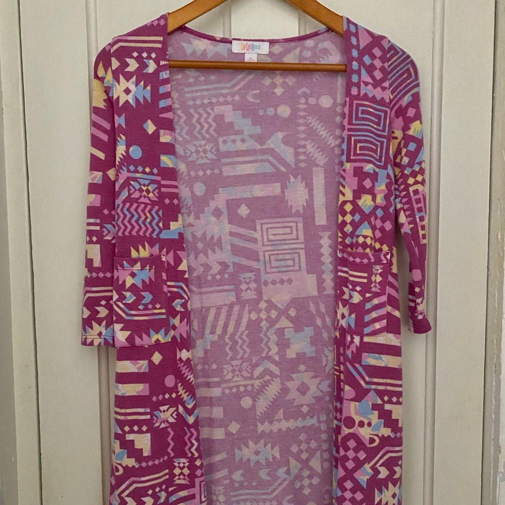 LulaRoe Kids Sariah Cardigan — Size 8